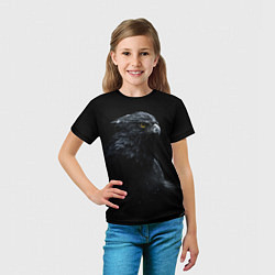 Футболка детская Тёмный орёл, цвет: 3D-принт — фото 2