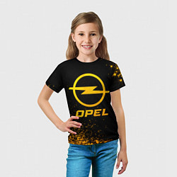 Футболка детская Opel - gold gradient, цвет: 3D-принт — фото 2