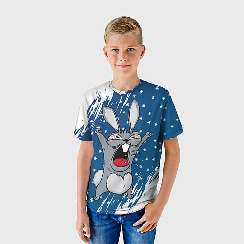 Детская футболка Злой кроль - 2023 / 3D-принт – фото 3