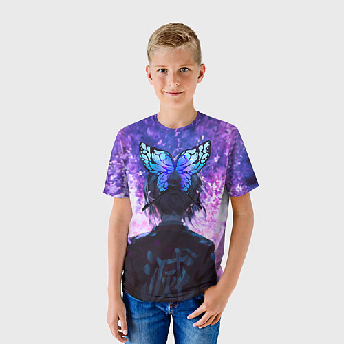 Детская футболка Шинобу Кочо - Великолепная бабочка / 3D-принт – фото 3