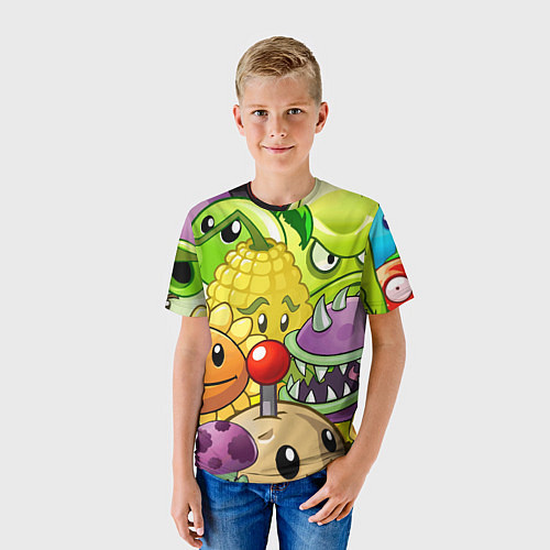 Детская футболка Растения против зомби / 3D-принт – фото 3