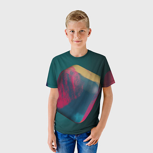 Детская футболка Абстрактный огромный куб / 3D-принт – фото 3