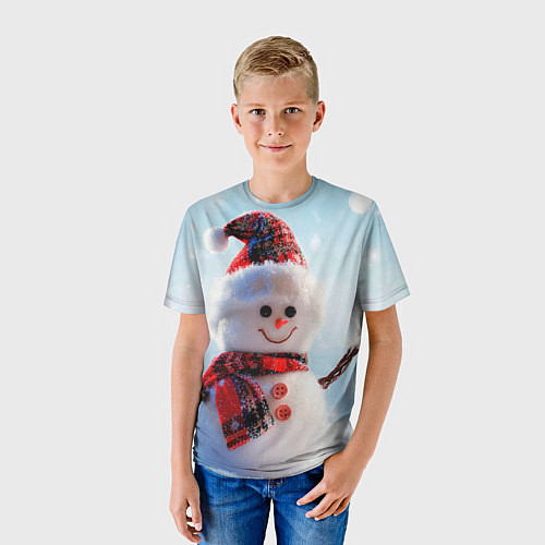 Детская футболка Снеговичёк / 3D-принт – фото 3