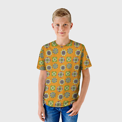 Детская футболка Мандала мозайка / 3D-принт – фото 3