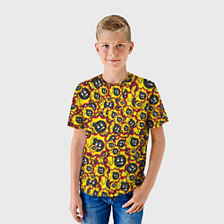 Футболка детская Serious Sam logo pattern, цвет: 3D-принт — фото 2