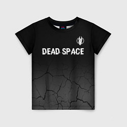 Футболка детская Dead Space glitch на темном фоне: символ сверху, цвет: 3D-принт