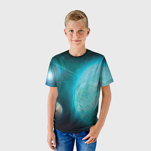 Детская футболка Космос и планеты / 3D-принт – фото 3