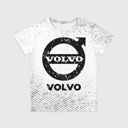 Футболка детская Volvo с потертостями на светлом фоне, цвет: 3D-принт