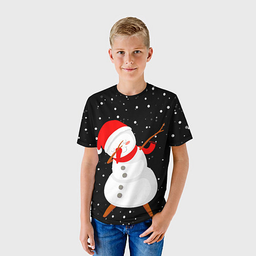 Детская футболка Снеговик дэбует / 3D-принт – фото 3