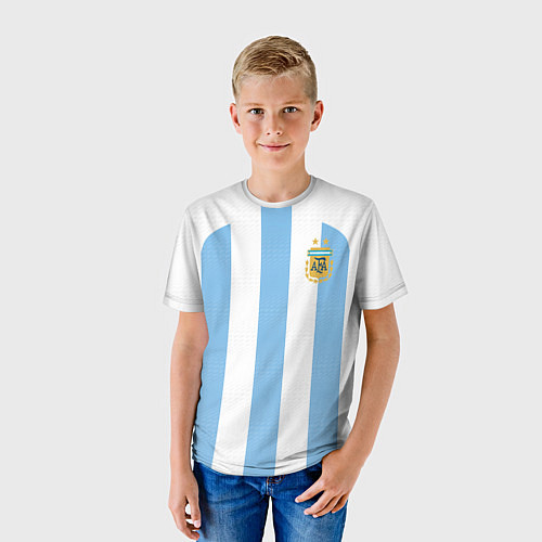 Детская футболка Сборная Аргентины ЧМ 2022 / 3D-принт – фото 3