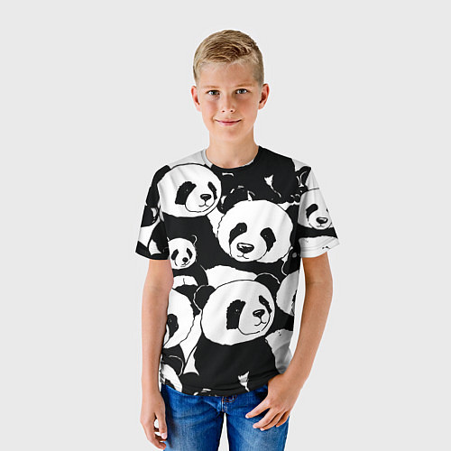 Детская футболка С пандами паттерн / 3D-принт – фото 3