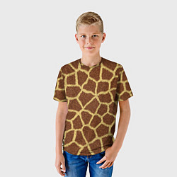 Футболка детская Текстура жирафа, цвет: 3D-принт — фото 2
