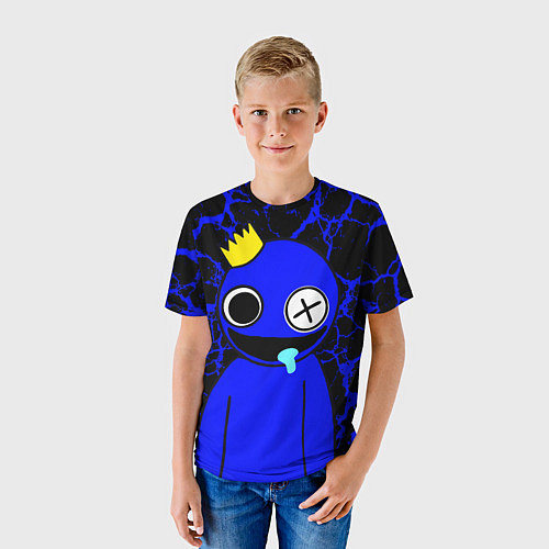 Детская футболка Радужные друзья - персонаж Синий / 3D-принт – фото 3