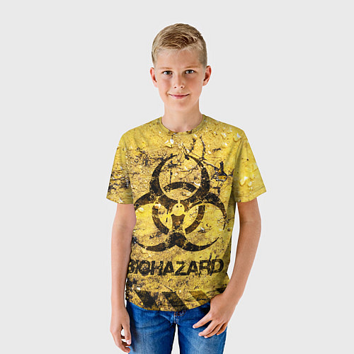 Детская футболка Danger biohazard / 3D-принт – фото 3