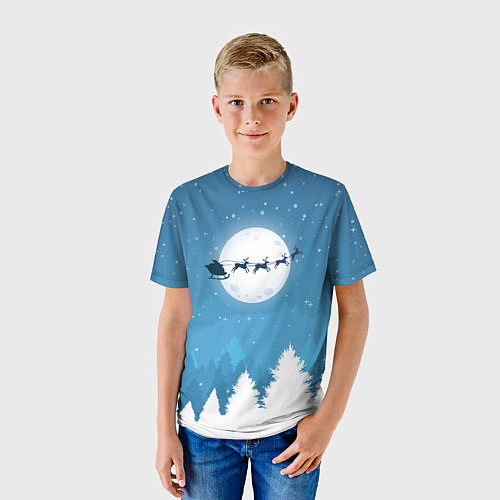 Детская футболка Новогодняя сказка дед мороз / 3D-принт – фото 3