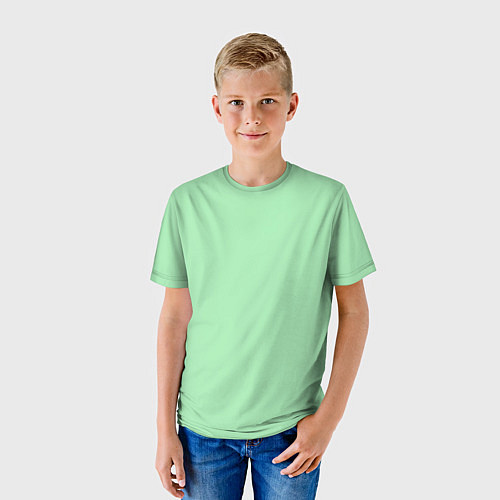 Детская футболка Мятный радуга / 3D-принт – фото 3