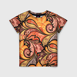 Детская футболка Multicolored branching floral patterns