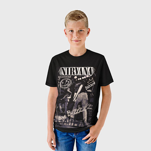 Детская футболка Nirvana bleach / 3D-принт – фото 3