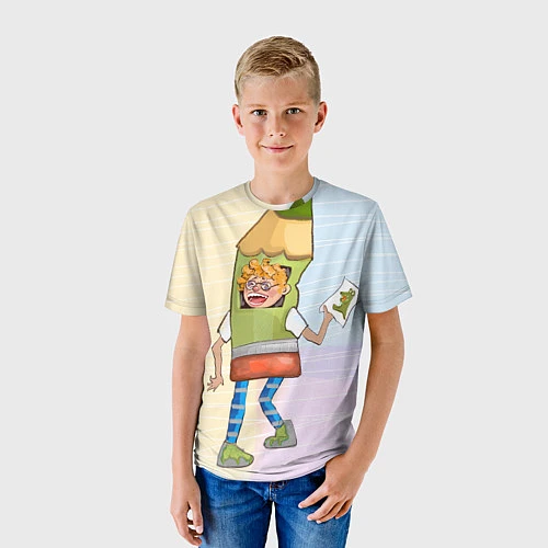 Детская футболка Шелудивый карандаш / 3D-принт – фото 3