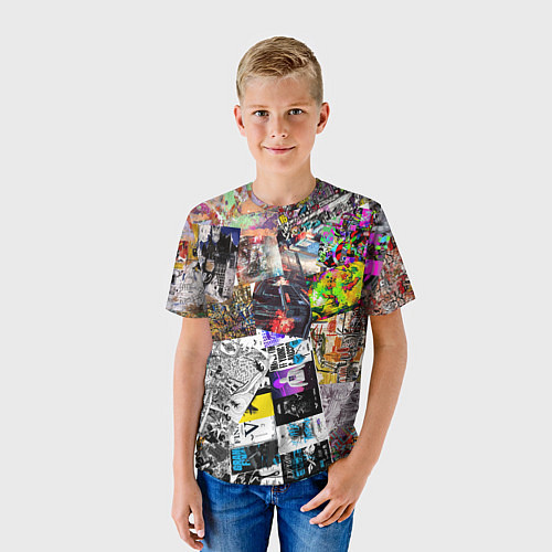 Детская футболка Очень пёстрый арт / 3D-принт – фото 3