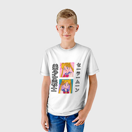 Детская футболка Прекрасная воительница сейлор мун / 3D-принт – фото 3
