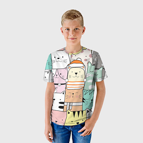 Детская футболка Котики и кошечки / 3D-принт – фото 3