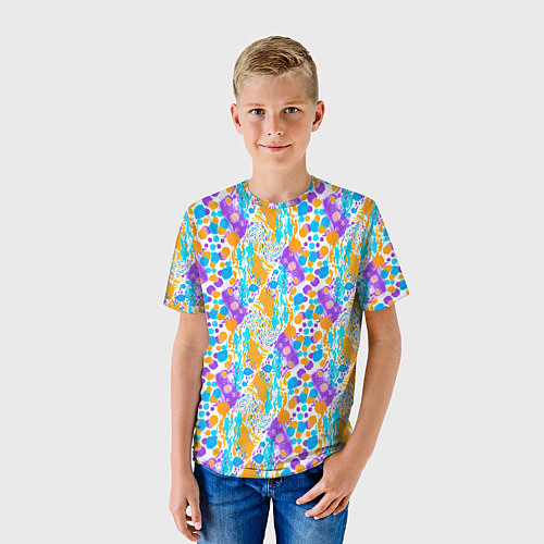 Детская футболка Акварельные брызги / 3D-принт – фото 3