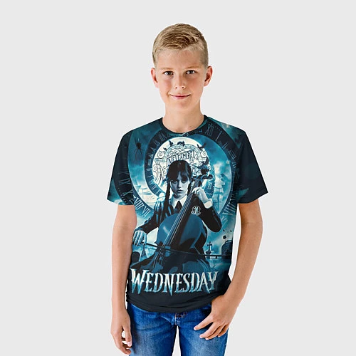 Детская футболка Wednesday Addams 2022 / 3D-принт – фото 3