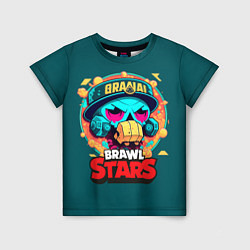Футболка детская Brawl Stars, уникальный персонаж, цвет: 3D-принт