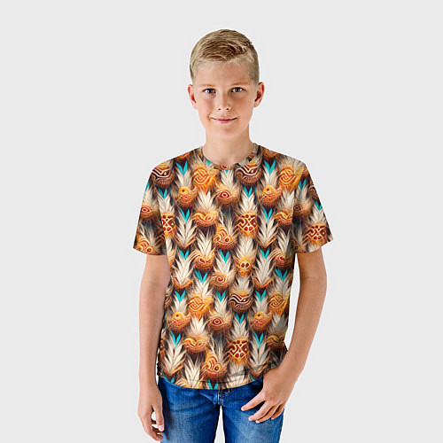 Детская футболка Боевое одеяние шамана / 3D-принт – фото 3