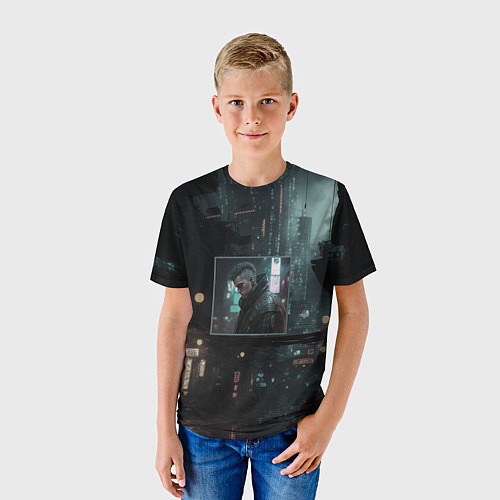 Детская футболка Обратная сторона Найт Сити / 3D-принт – фото 3