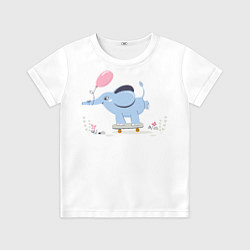 Футболка детская Веселый слон, цвет: 3D-принт