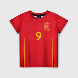 Футболка детская Гави ЧМ 2022 сборная Испании, цвет: 3D-принт