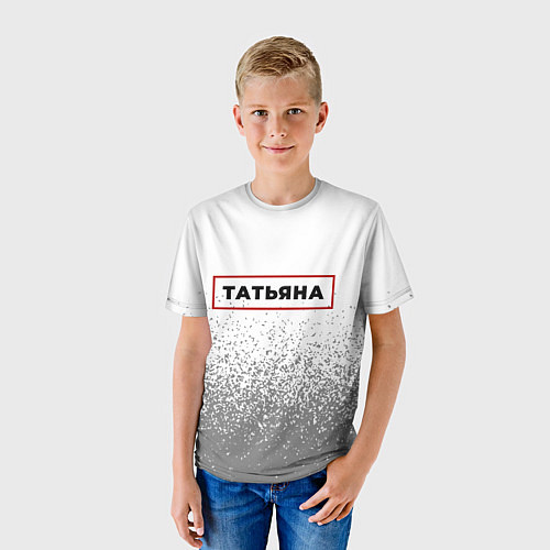 Детская футболка Татьяна - в красной рамке на светлом / 3D-принт – фото 3