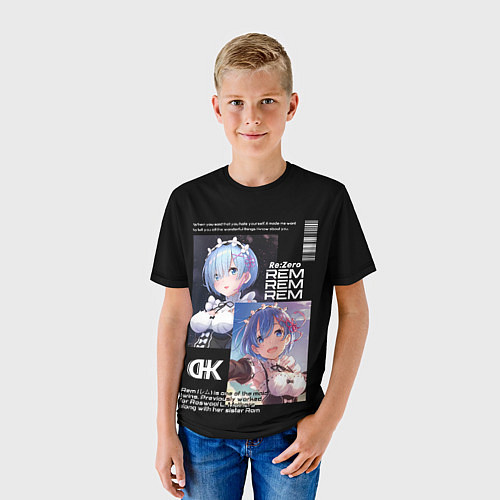 Детская футболка Re: Zero жизнь с нуля в другом мире / 3D-принт – фото 3
