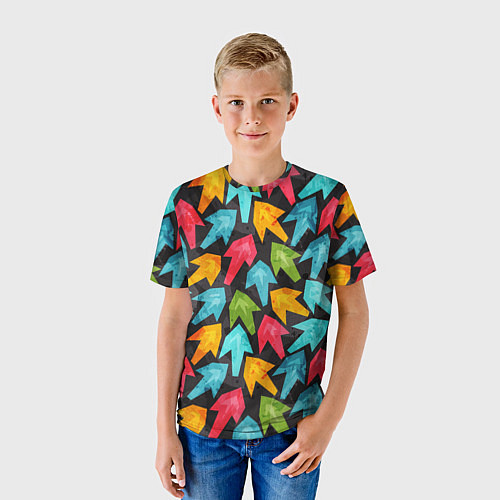 Детская футболка Разноцветные стрелы / 3D-принт – фото 3