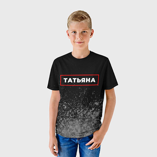 Детская футболка Татьяна - в красной рамке на темном / 3D-принт – фото 3