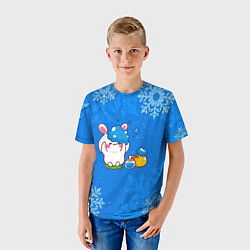 Футболка детская Зайка купается, цвет: 3D-принт — фото 2