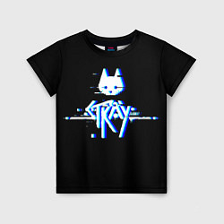 Футболка детская Stray blue glitch, цвет: 3D-принт