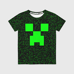 Футболка детская Minecraft green squares, цвет: 3D-принт