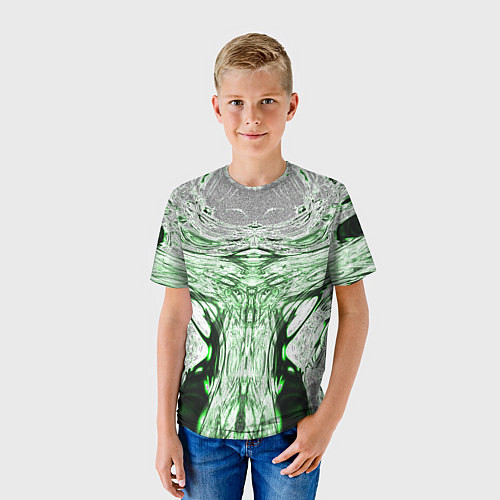 Детская футболка Зеленый узор / 3D-принт – фото 3