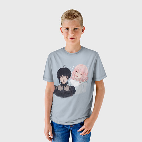 Детская футболка Энид и Венсдей / 3D-принт – фото 3