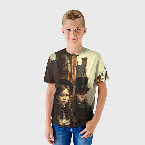 Детская футболка Victorian boy and girl / 3D-принт – фото 3