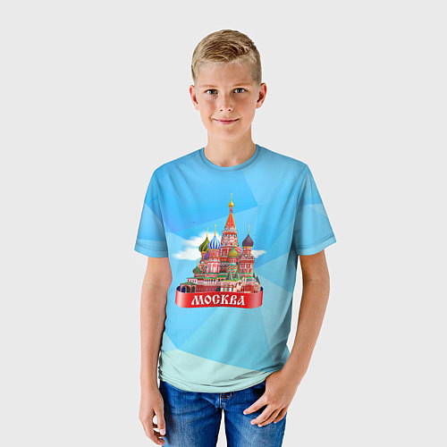 Детская футболка Россия Москва / 3D-принт – фото 3