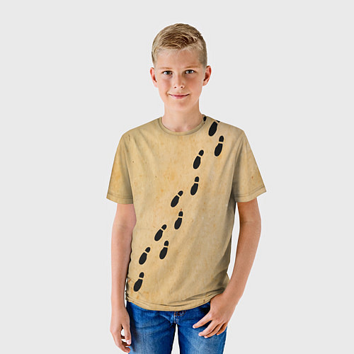 Детская футболка Следы мародеров на пергаменте / 3D-принт – фото 3