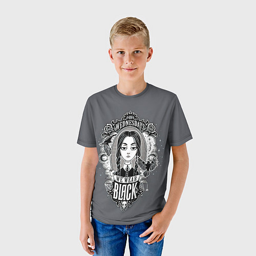 Детская футболка Wednesday wear black / 3D-принт – фото 3