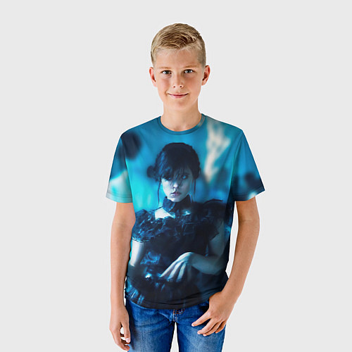 Детская футболка Уэнсдэй Адамс танец / 3D-принт – фото 3