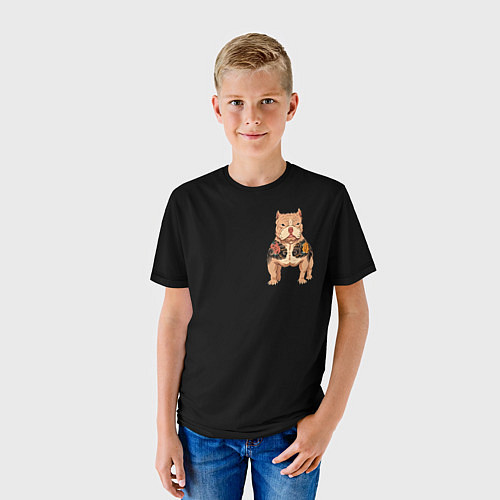Детская футболка Yakuza dog samurai / 3D-принт – фото 3