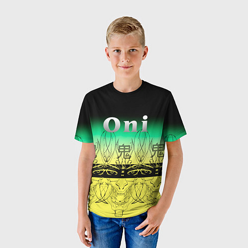 Детская футболка ONI демон / 3D-принт – фото 3