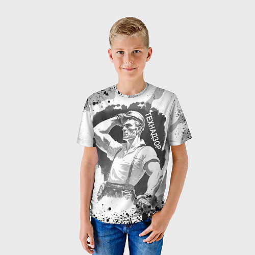 Детская футболка Советский строитель и технадзор / 3D-принт – фото 3